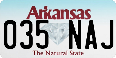 AR license plate 035NAJ