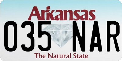 AR license plate 035NAR