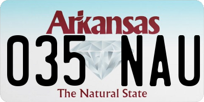 AR license plate 035NAU