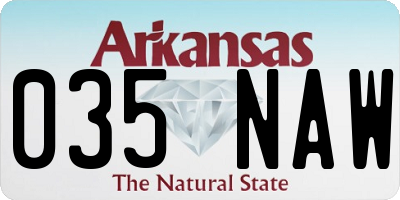 AR license plate 035NAW