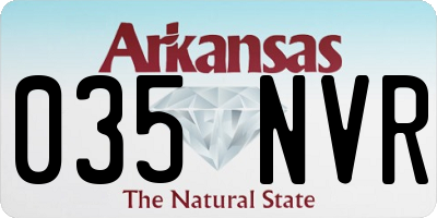 AR license plate 035NVR