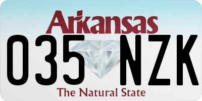 AR license plate 035NZK