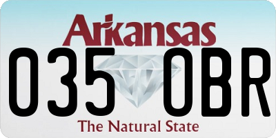 AR license plate 035OBR