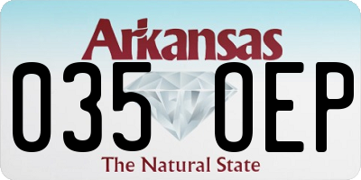 AR license plate 035OEP