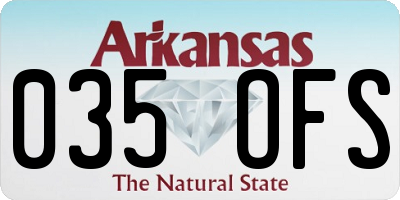 AR license plate 035OFS