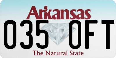 AR license plate 035OFT