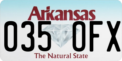 AR license plate 035OFX