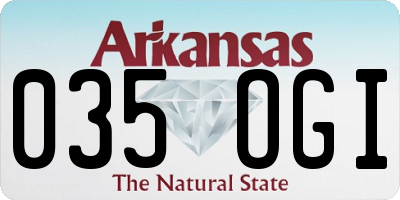AR license plate 035OGI