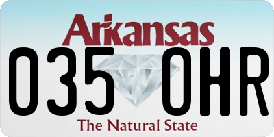 AR license plate 035OHR
