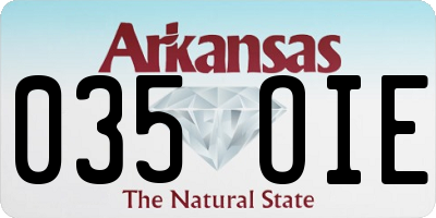AR license plate 035OIE