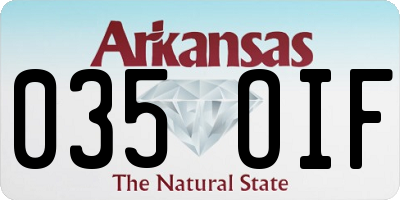 AR license plate 035OIF