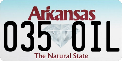 AR license plate 035OIL