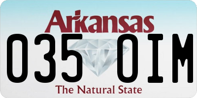 AR license plate 035OIM