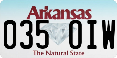 AR license plate 035OIW