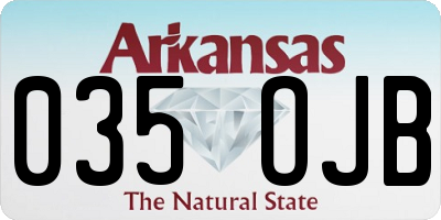AR license plate 035OJB