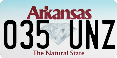 AR license plate 035UNZ