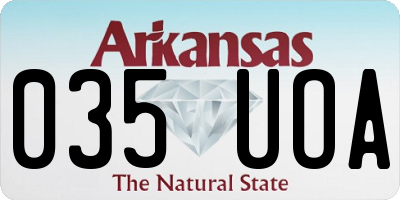 AR license plate 035UOA