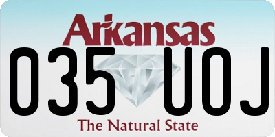 AR license plate 035UOJ