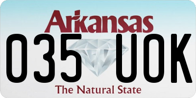 AR license plate 035UOK