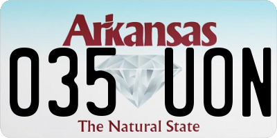 AR license plate 035UON
