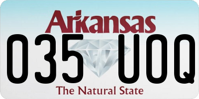 AR license plate 035UOQ