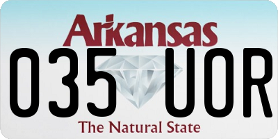 AR license plate 035UOR