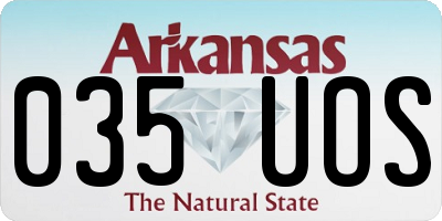 AR license plate 035UOS