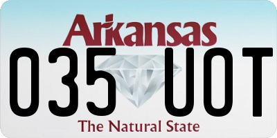 AR license plate 035UOT