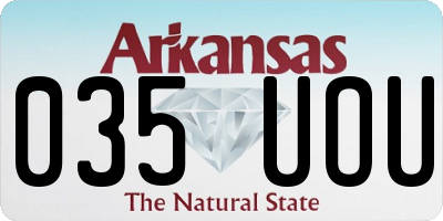 AR license plate 035UOU