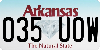 AR license plate 035UOW