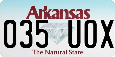 AR license plate 035UOX