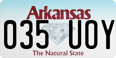 AR license plate 035UOY