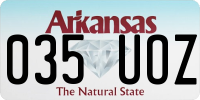AR license plate 035UOZ