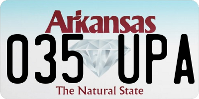 AR license plate 035UPA