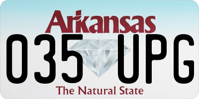 AR license plate 035UPG