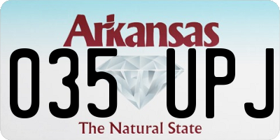 AR license plate 035UPJ
