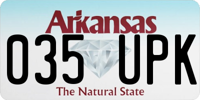 AR license plate 035UPK