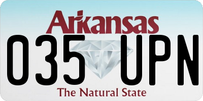 AR license plate 035UPN