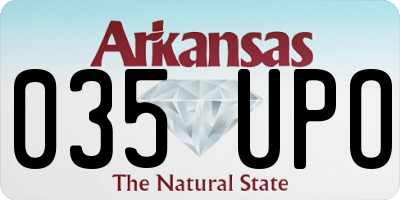 AR license plate 035UPO
