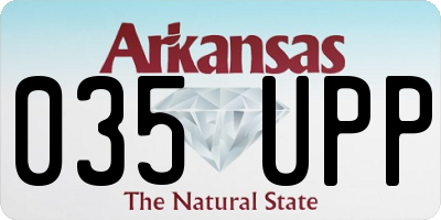 AR license plate 035UPP