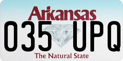 AR license plate 035UPQ