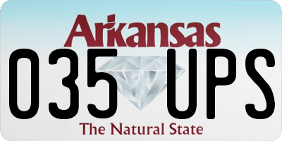 AR license plate 035UPS