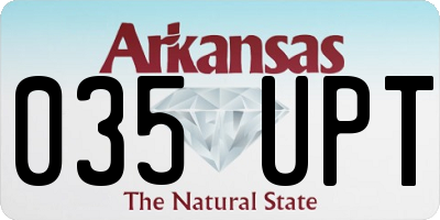 AR license plate 035UPT