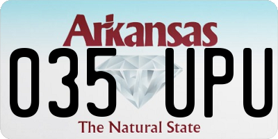 AR license plate 035UPU