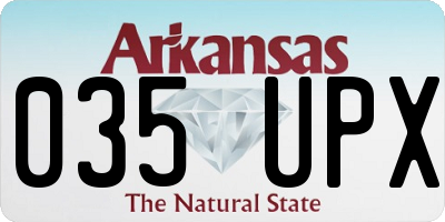 AR license plate 035UPX