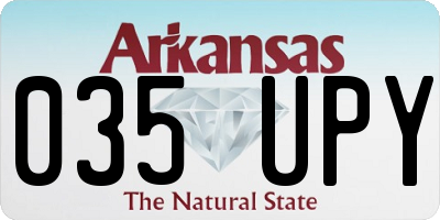 AR license plate 035UPY