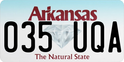 AR license plate 035UQA