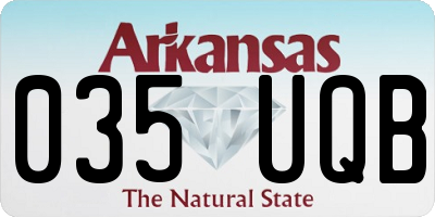AR license plate 035UQB