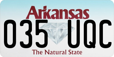 AR license plate 035UQC