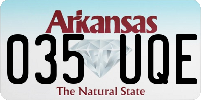 AR license plate 035UQE